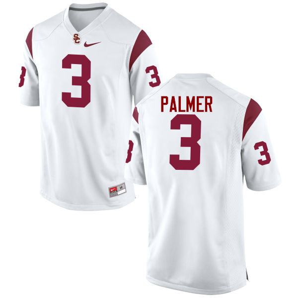 Men #3 Carson Palmer USC Trojans College Football Jerseys-White